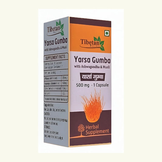 Tibetan Yarsa Gumba Herbal Supplement – 500mg Capsules with Ashwagandha and Musli for Energy, Stamina, and Immunity Support
