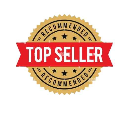 Top Seller badge – Recommended gold and red ribbon seal for Brahmkalp best-selling herbal tea products