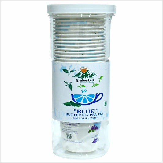 Brahmkalp Butterfly Pea Flower Tea – 15 ready-to-brew cups in eco-friendly packaging