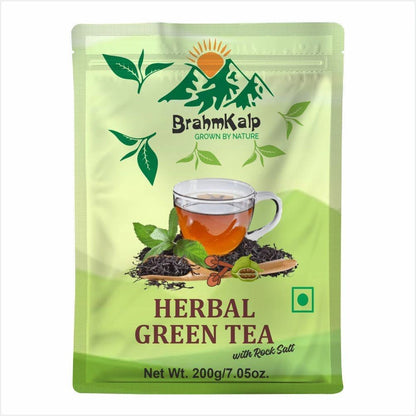  Brahmkalp Herbal Green Tea – loose leaf blend with rock salt for healthy metabolism and sugar balance