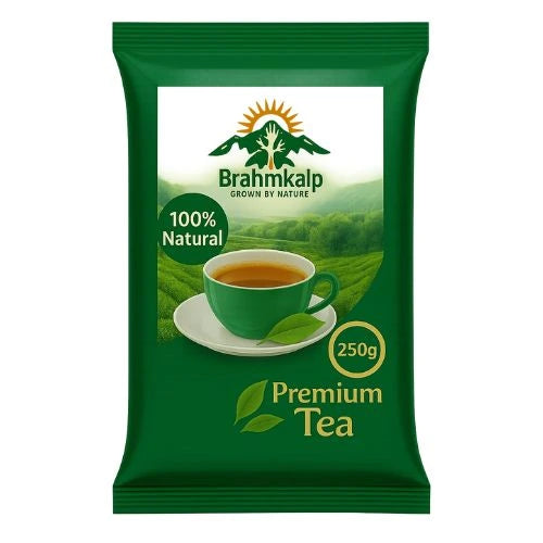  Brahmkalp Premium Tea 250g pack, 100% natural and caffeine-free – perfect for Shopify store display